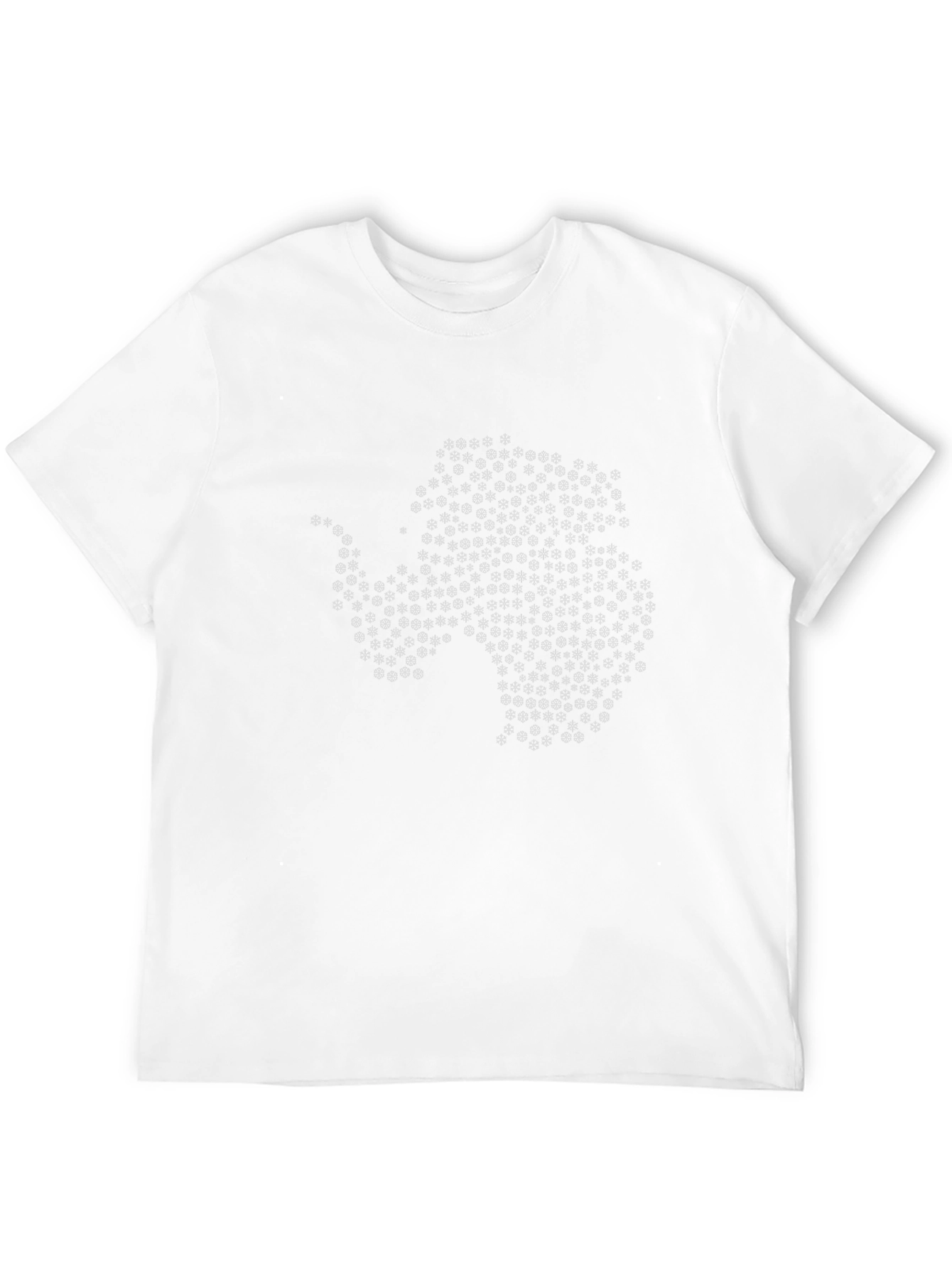 Antarctica Outline Mens Black T-Shirt