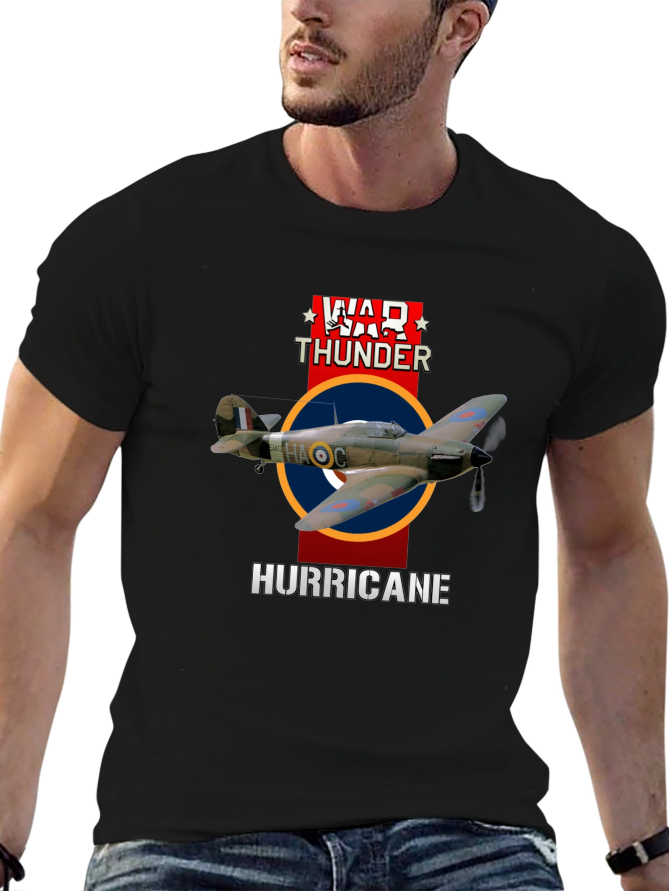 War Thunder Hurricane Graphic T-Shirt - Pilot Style