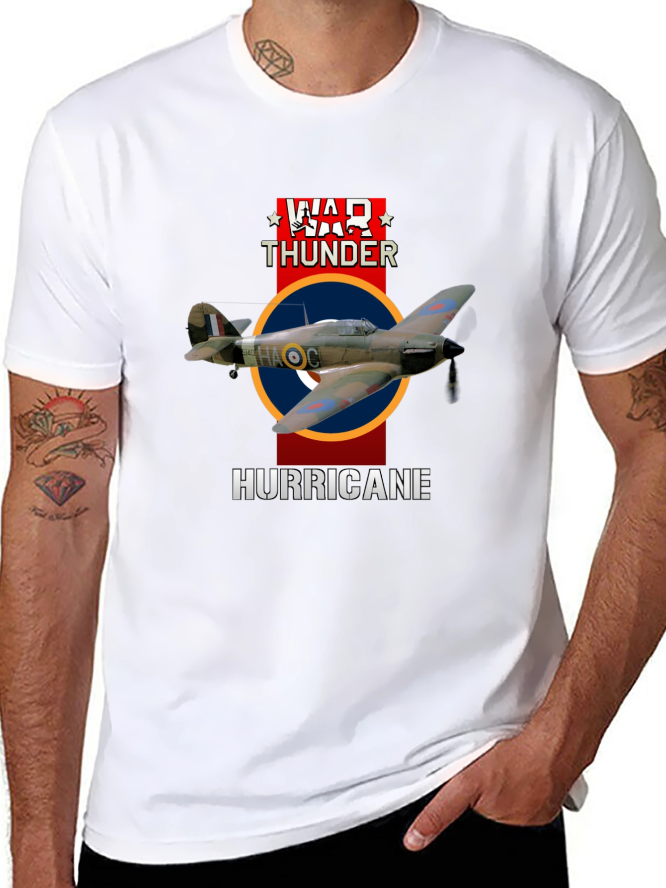 War Thunder Hurricane Graphic T-Shirt - Pilot Style