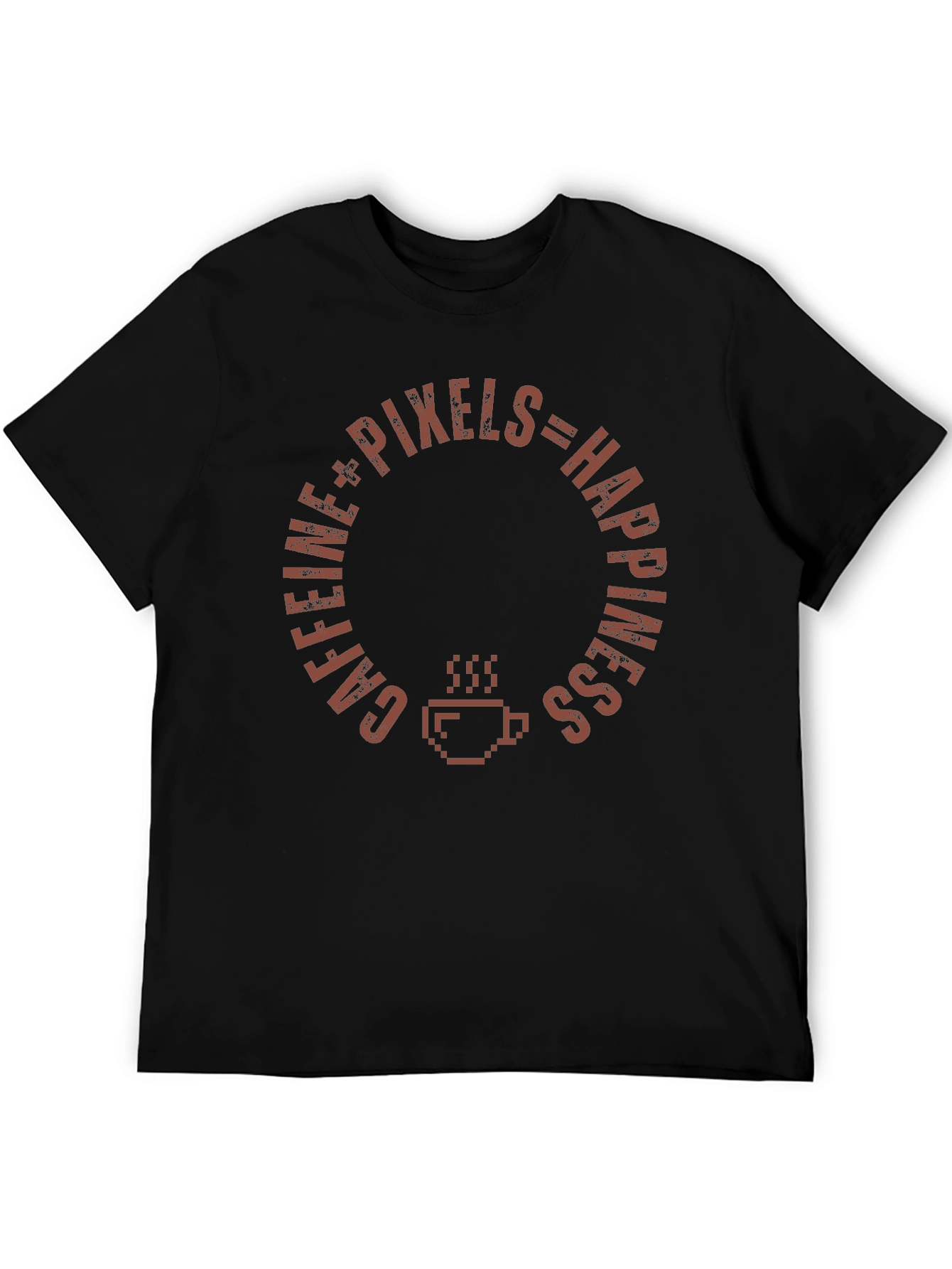 Caffeine Pixels Happiness Graphic T-Shirt