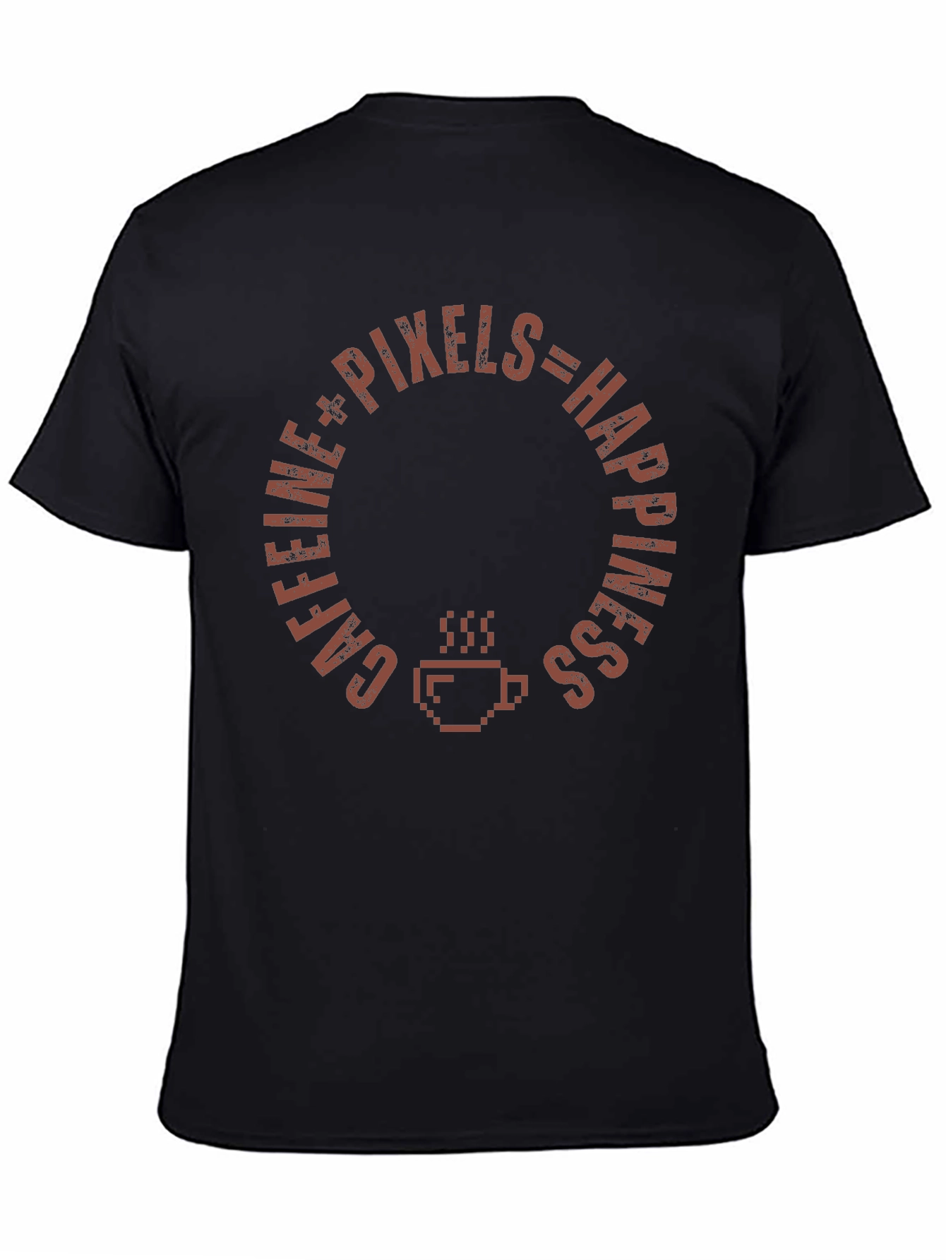 Caffeine Pixels Happiness Graphic T-Shirt