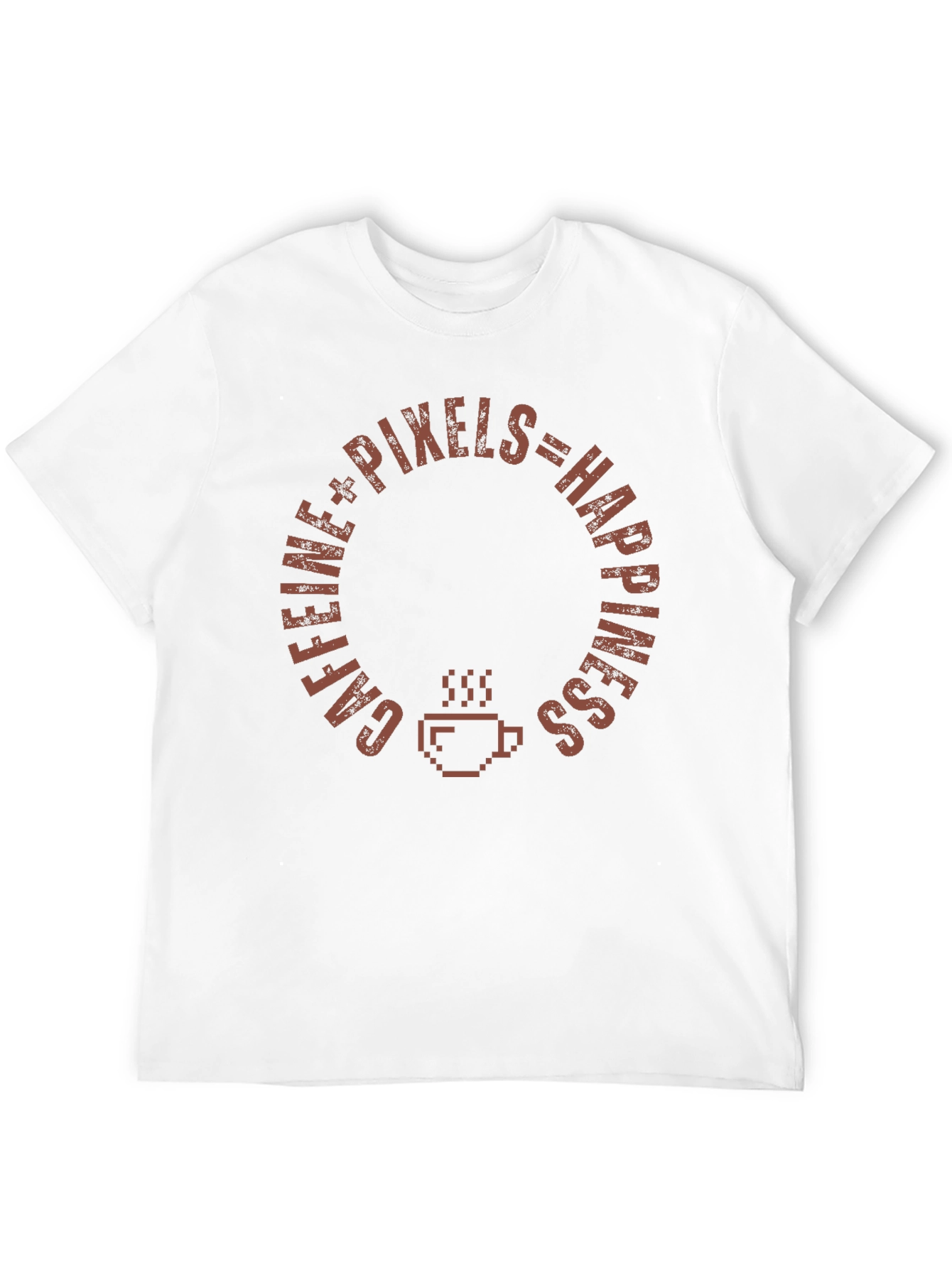 Caffeine Pixels Happiness Graphic T-Shirt