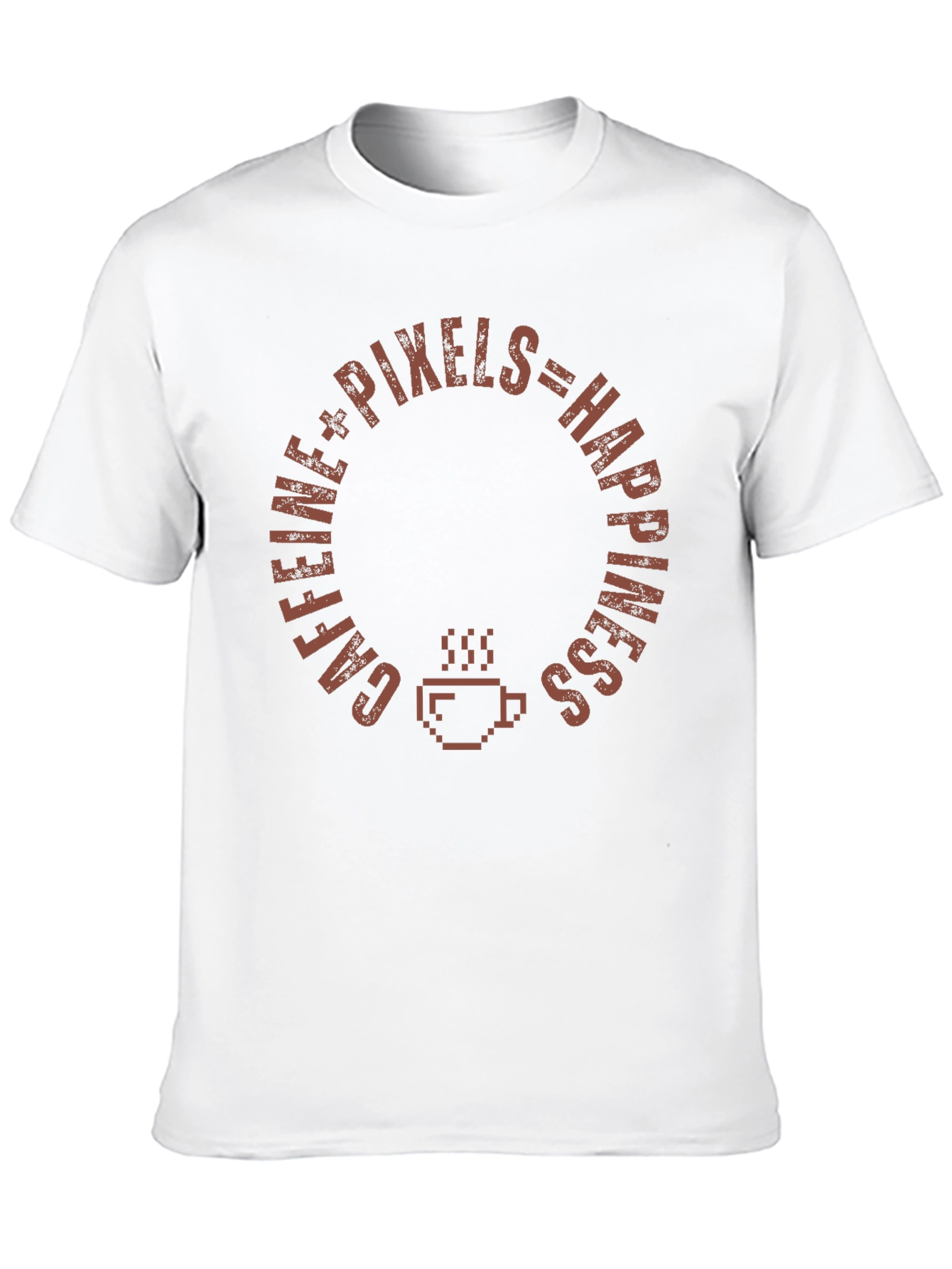 Caffeine Pixels Happiness Graphic T-Shirt