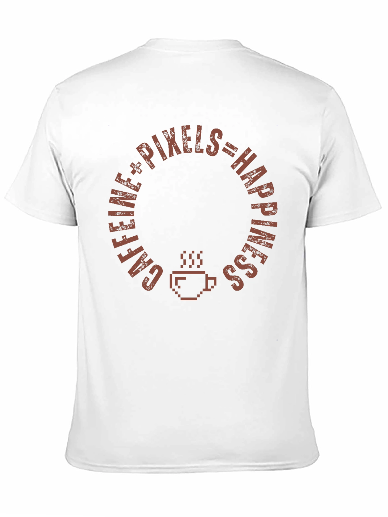 Caffeine Pixels Happiness Graphic T-Shirt