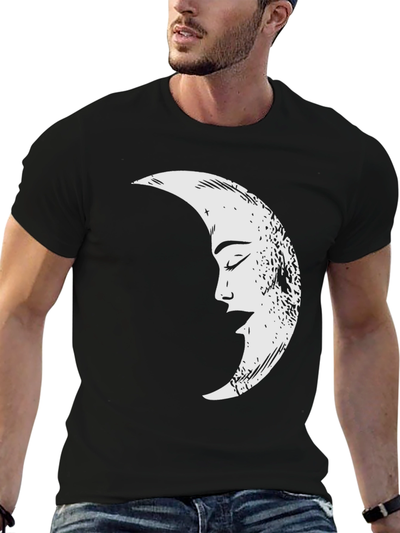 Mystic Moon Graphic T-Shirt - Black