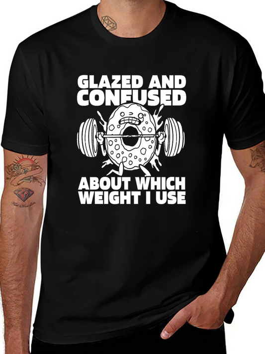 Glazed and Confused Donut Weightlifting T-Shirt