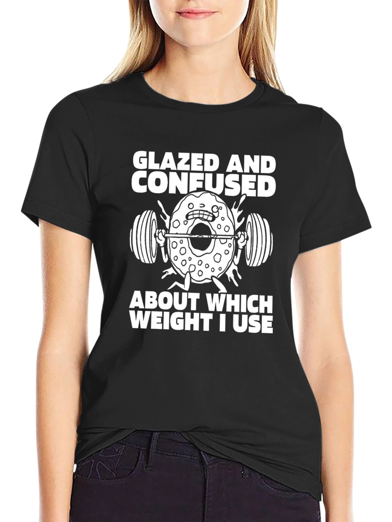 Glazed and Confused Donut Weightlifting T-Shirt