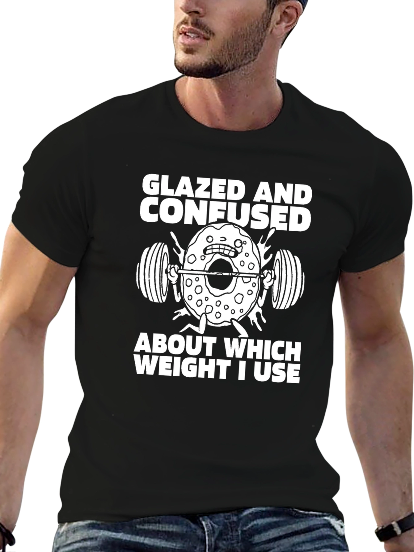 Glazed and Confused Donut Weightlifting T-Shirt