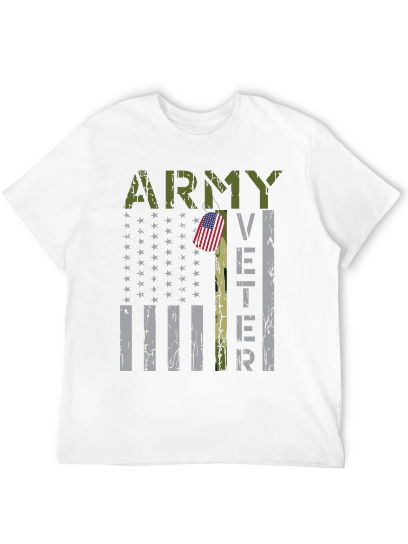 Army Veteran Flag Graphic T-Shirt