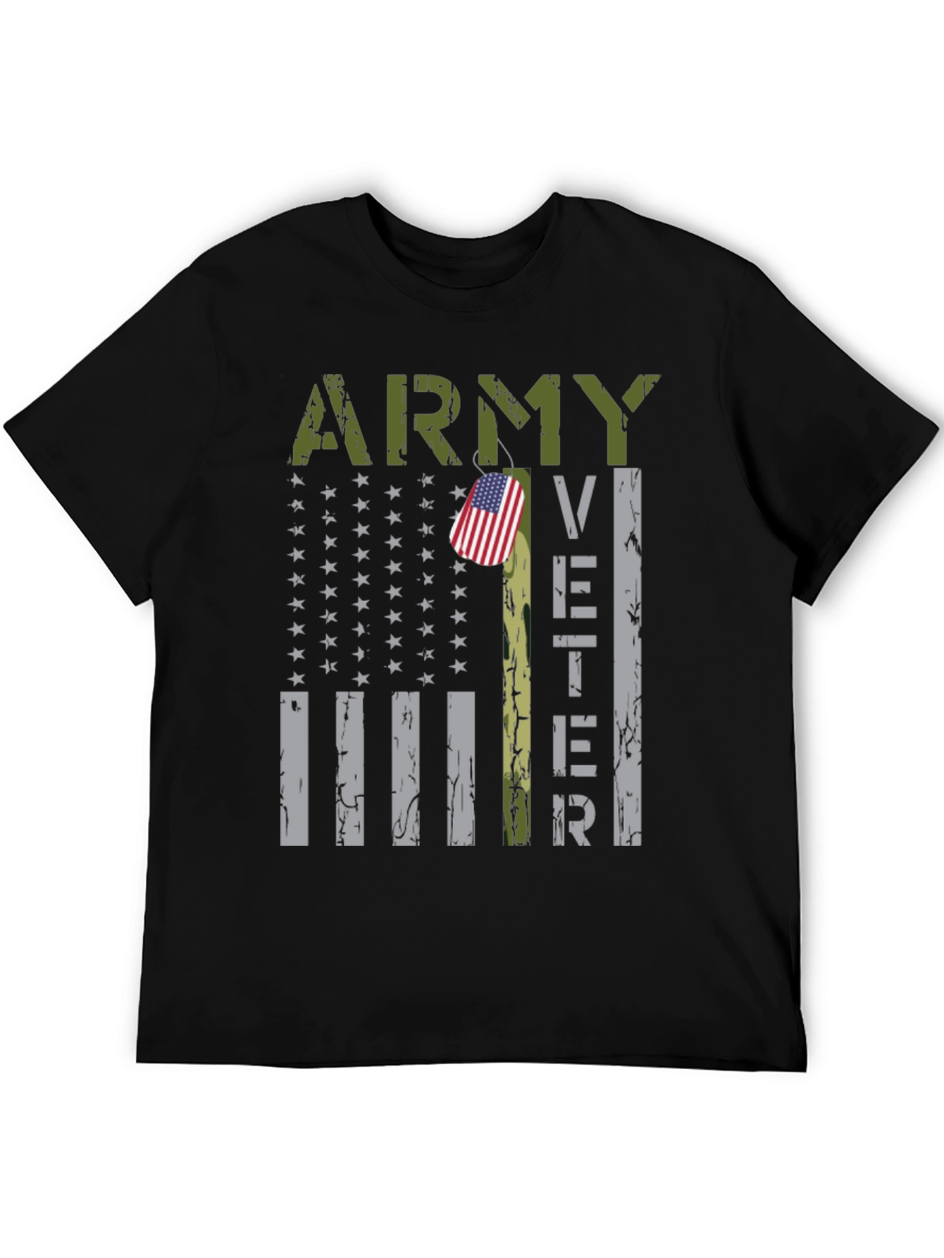 Army Veteran Flag Graphic T-Shirt