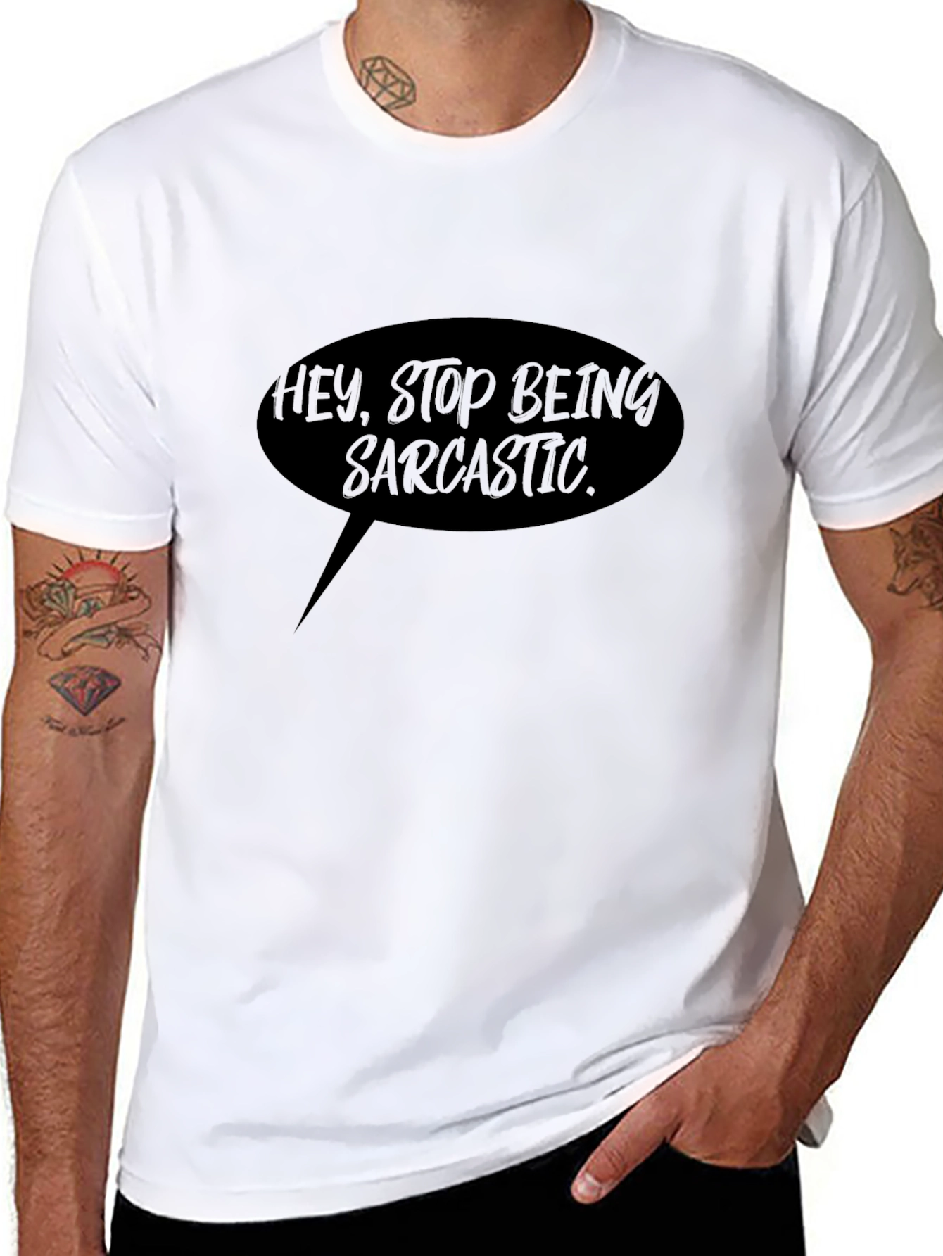 Sarcastic Humor Tee - Black Graphic Novelty T-Shirt
