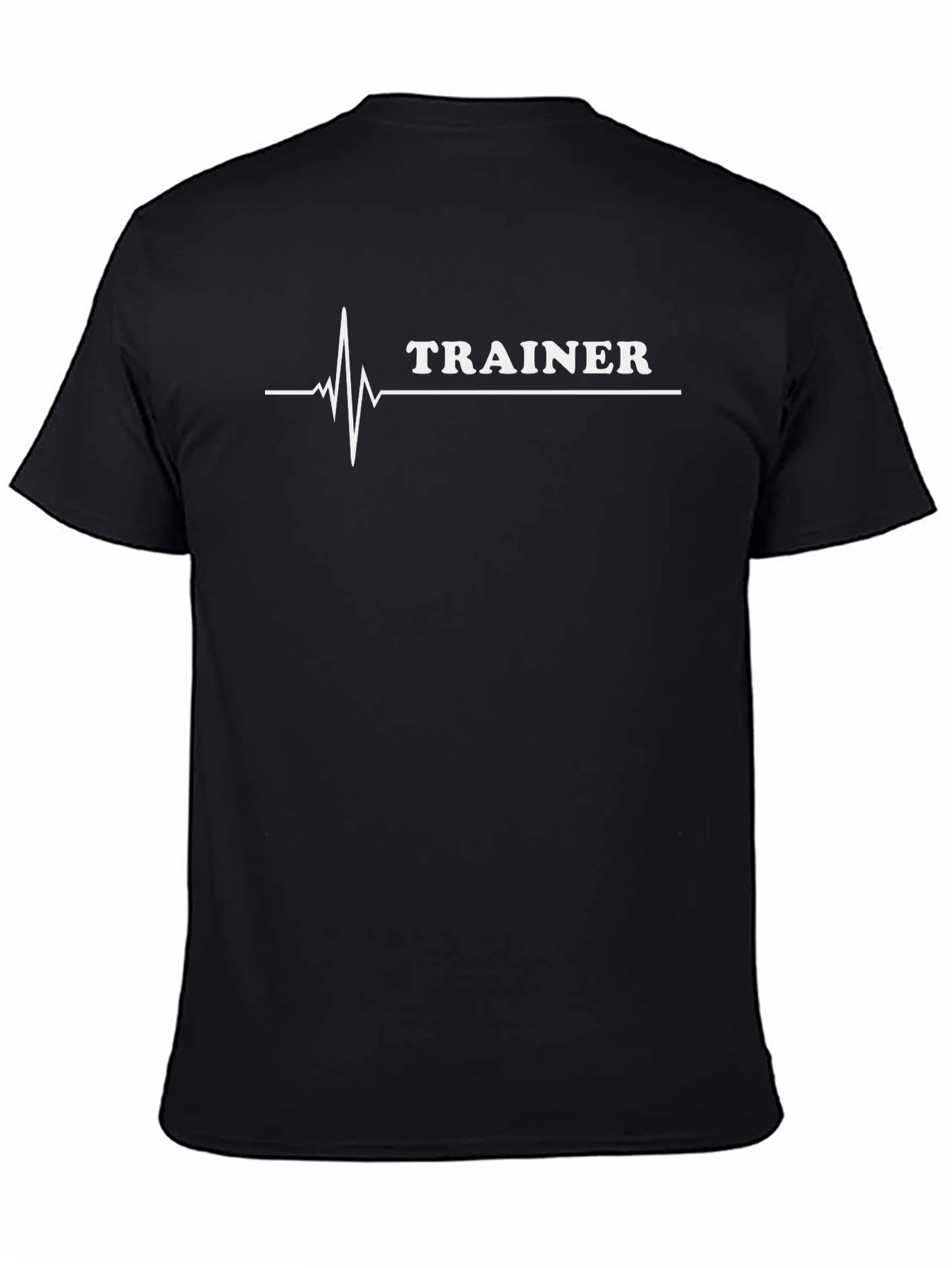 Trainer Heartbeat Graphic Tee - Black Cotton T-Shirt