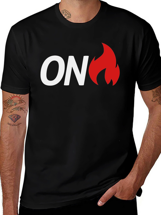 ON Fire Graphic T-Shirt - Black Cotton Tee