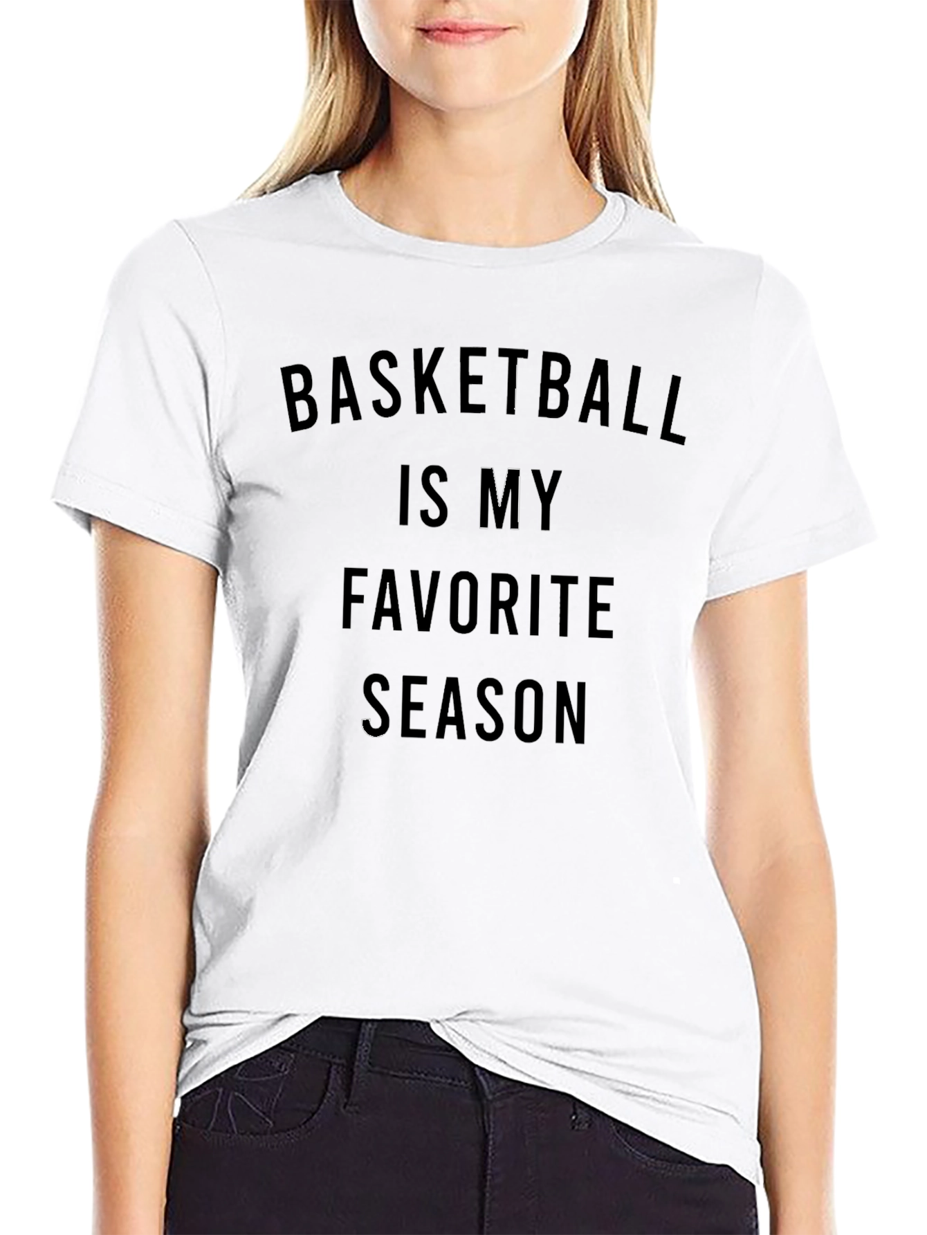 Basketball is My Favorite Season Black T-Shirt
