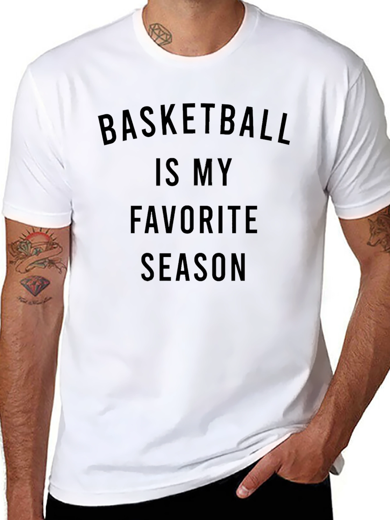 Basketball is My Favorite Season Black T-Shirt