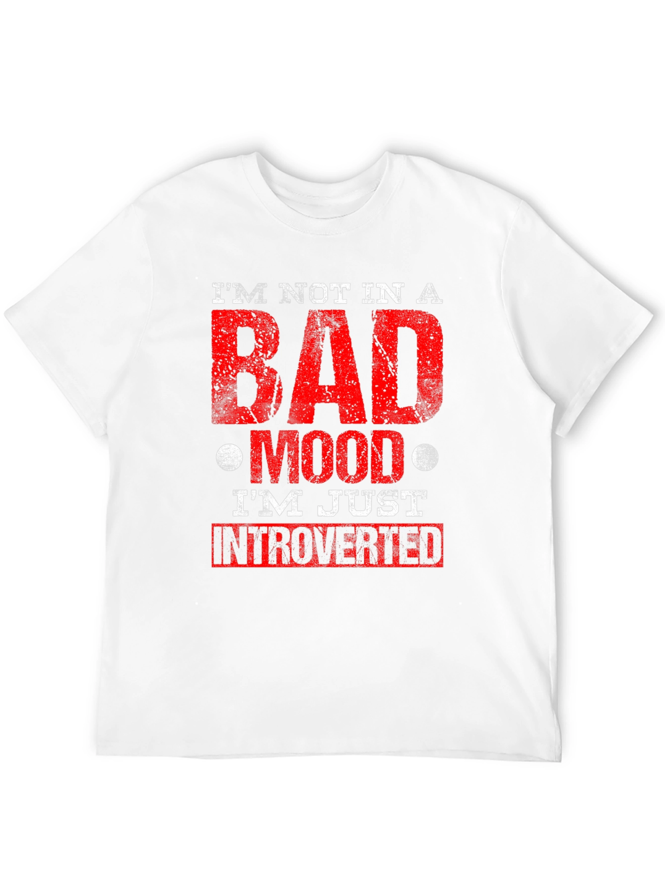 Introverted Mood T-Shirt - Black Graphic Tee