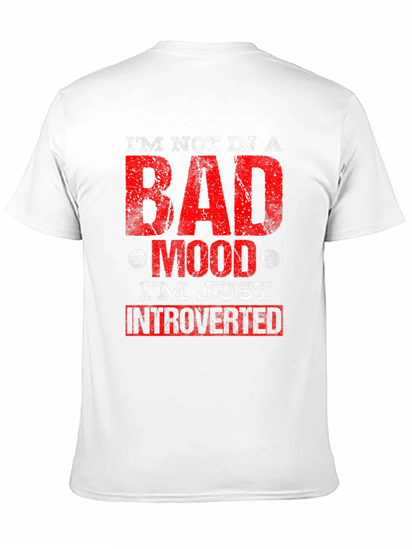 Introverted Mood T-Shirt - Black Graphic Tee