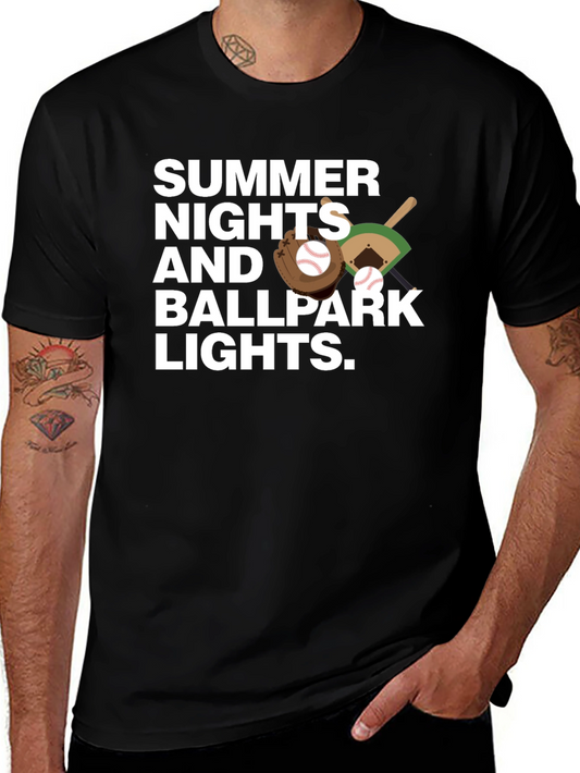 Summer Nights Ballpark Lights T-Shirt