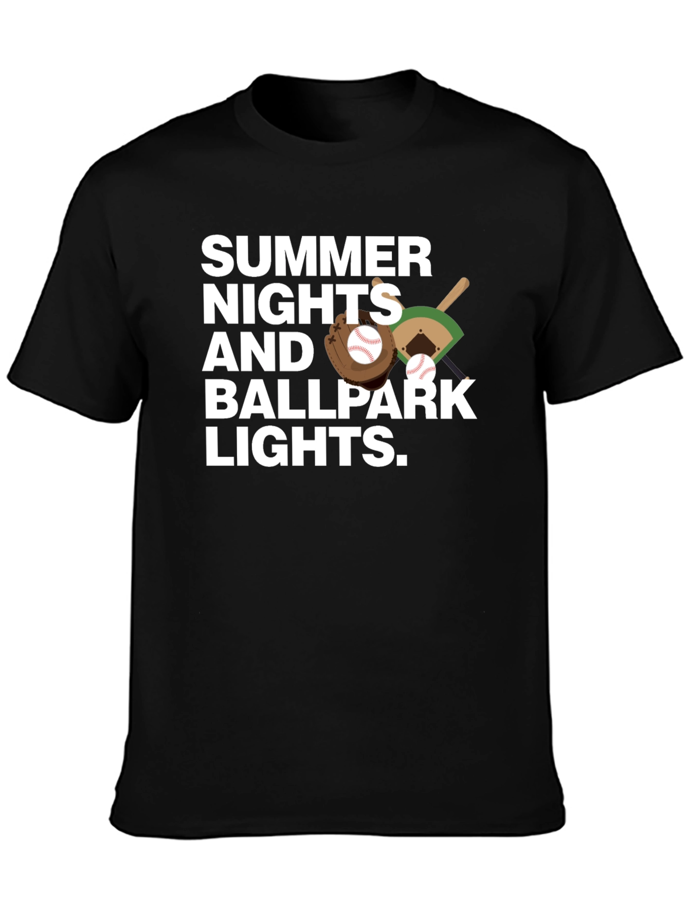 Summer Nights Ballpark Lights T-Shirt