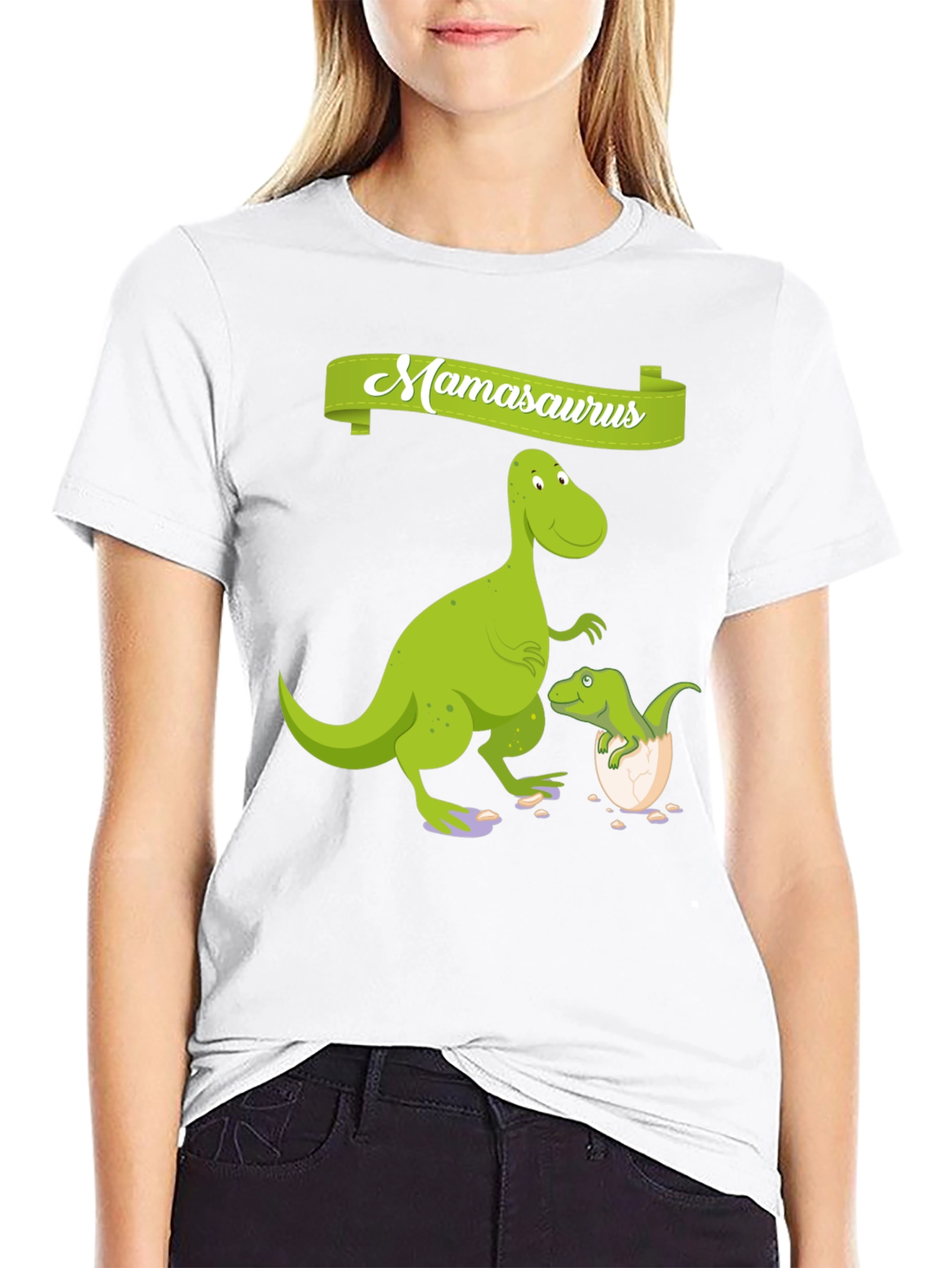 Mamasaurus Dinosaur Graphic T-Shirt