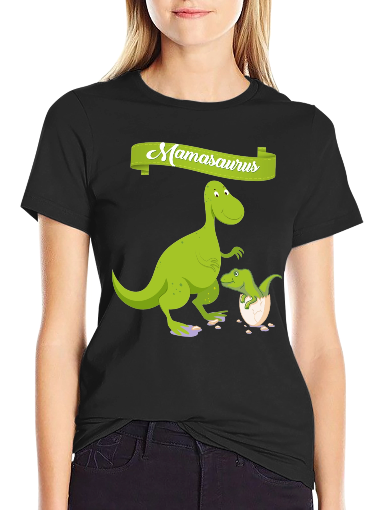 Mamasaurus Dinosaur Graphic T-Shirt
