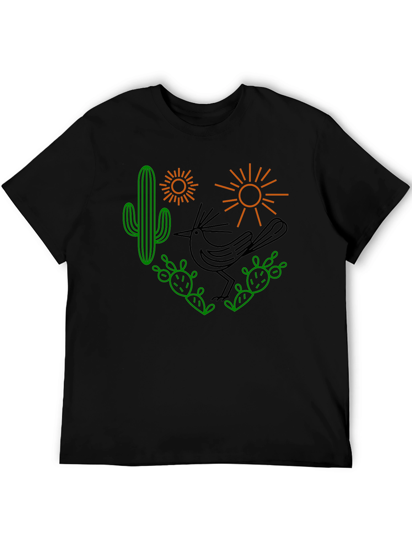 Desert Graphic Tee - Roadrunner Cactus Sun Shirt
