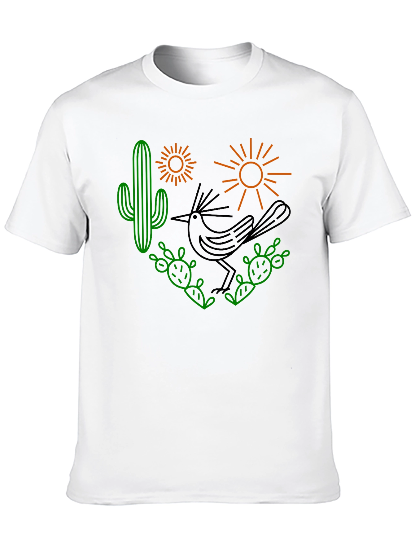 Desert Graphic Tee - Roadrunner Cactus Sun Shirt
