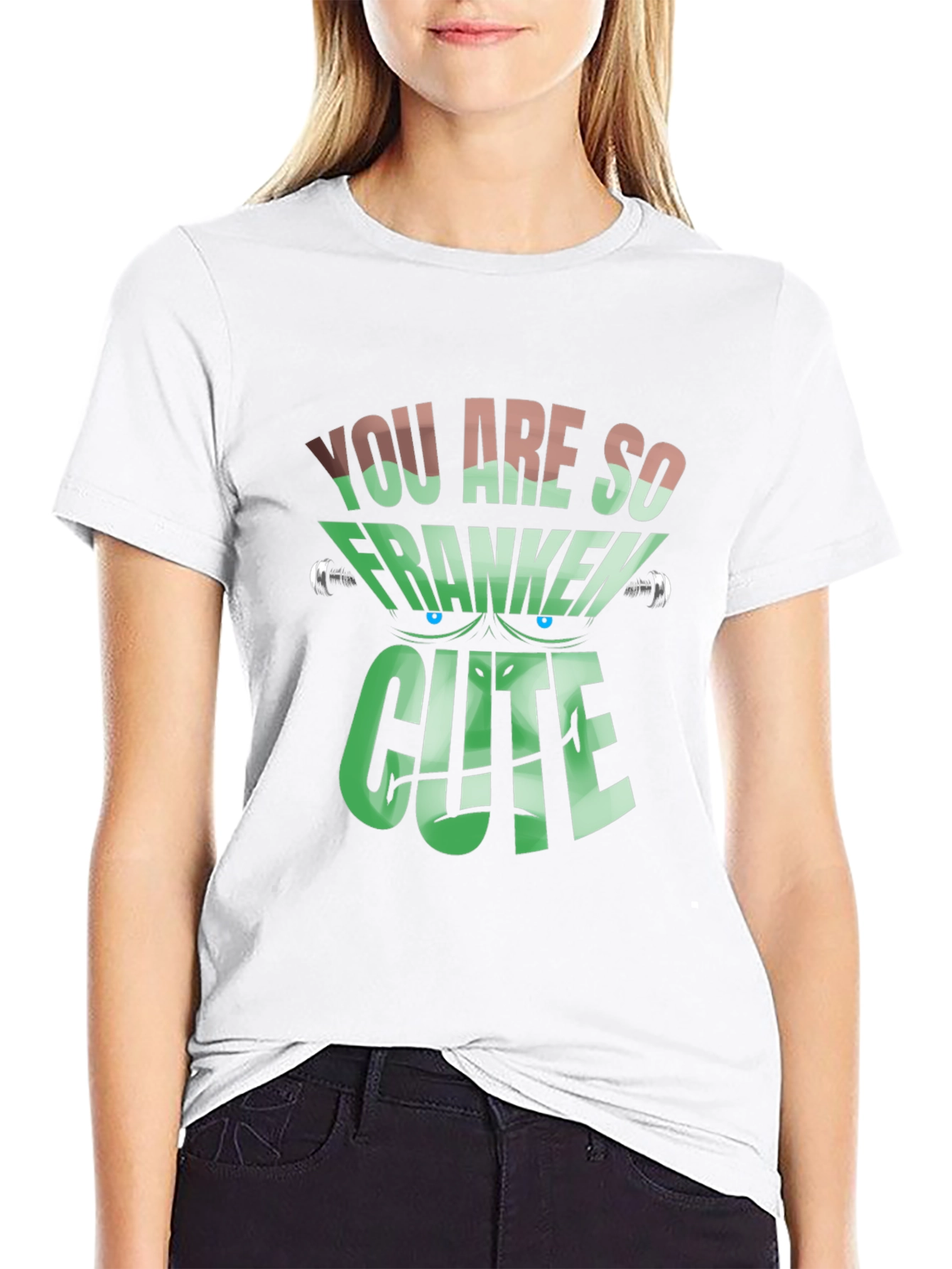 Franken Cute Graphic Tee - Halloween Apparel