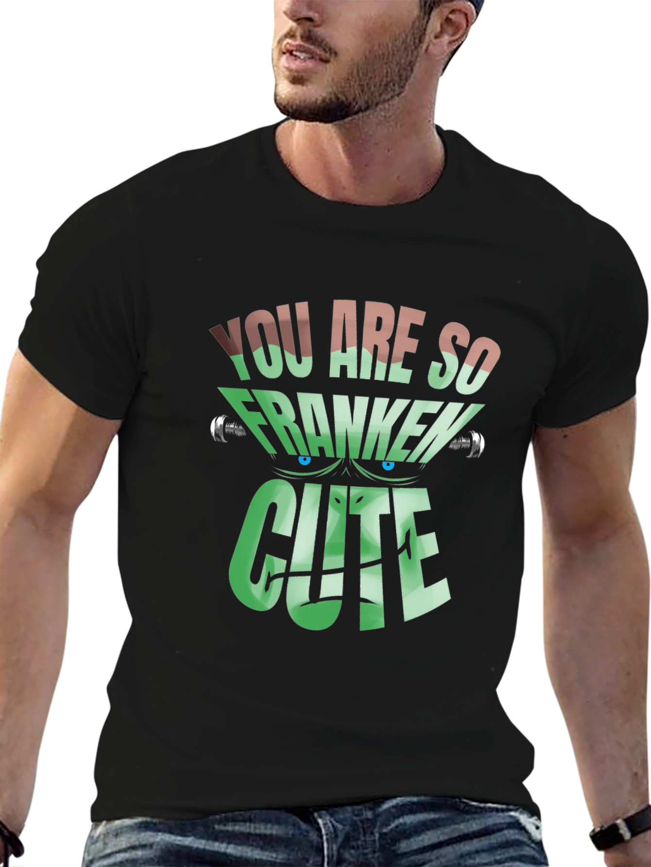 Franken Cute Graphic Tee - Halloween Apparel
