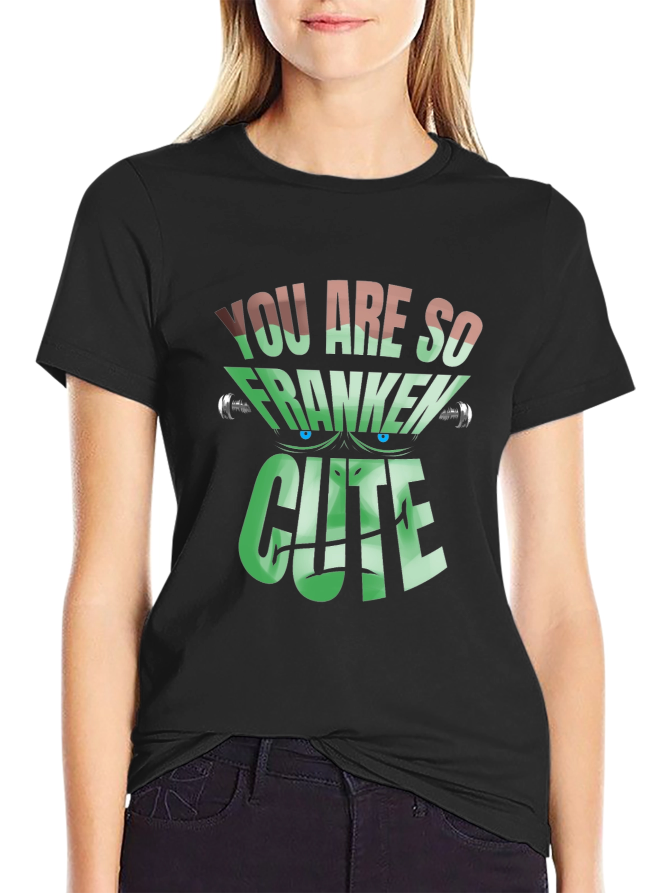 Franken Cute Graphic Tee - Halloween Apparel