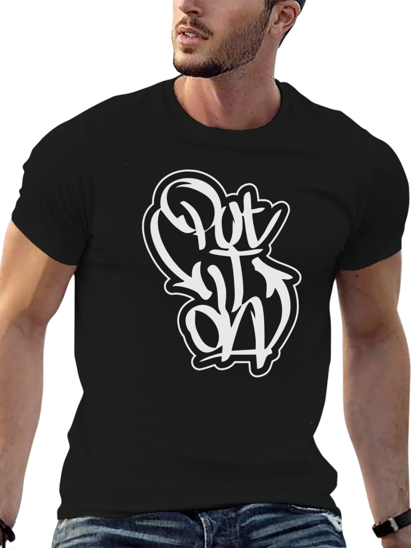 Put Out On Black Graphic Tee