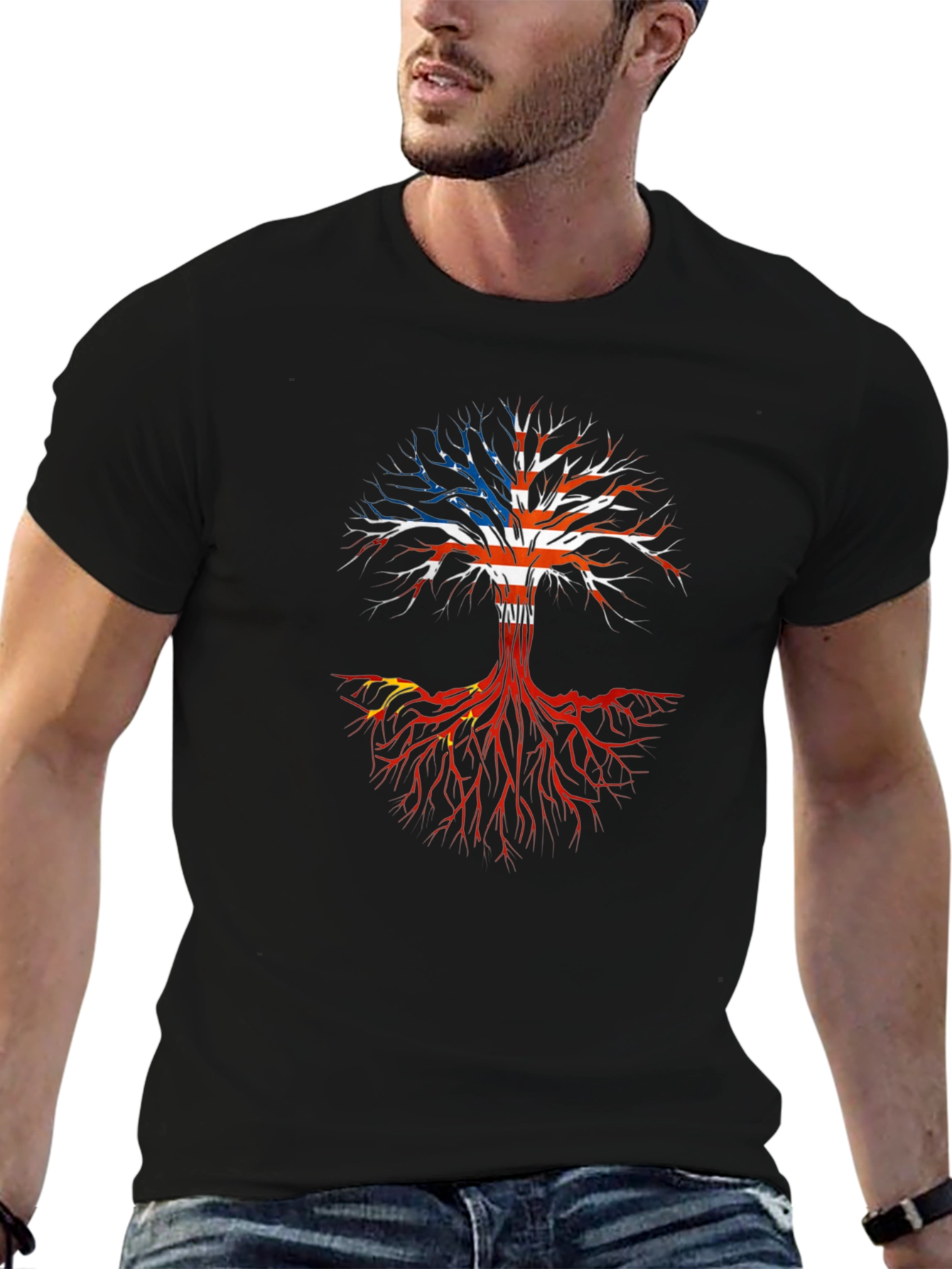 USA China Flag Tree T-Shirt