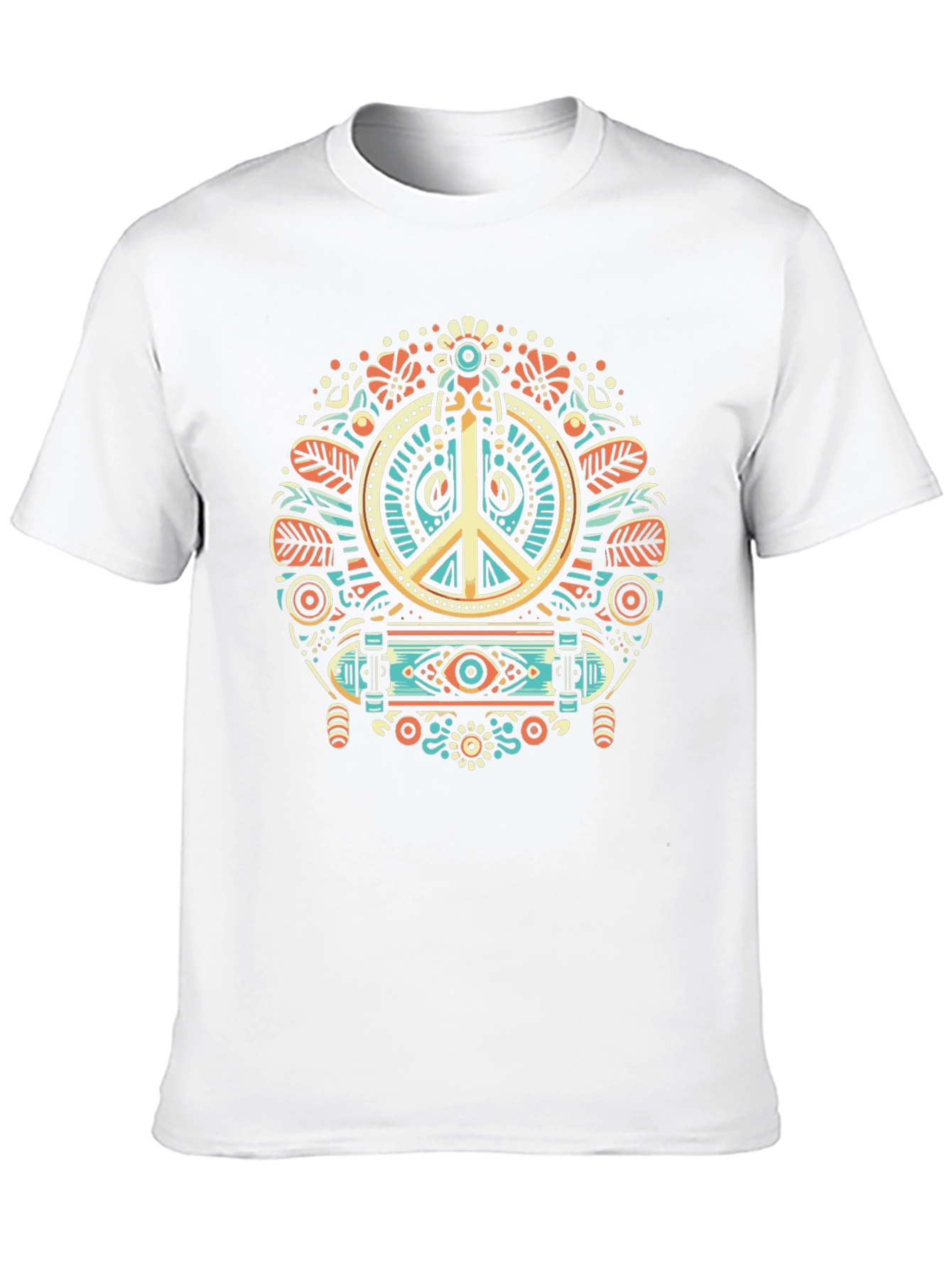 Peace Sign Skateboard Graphic Tee