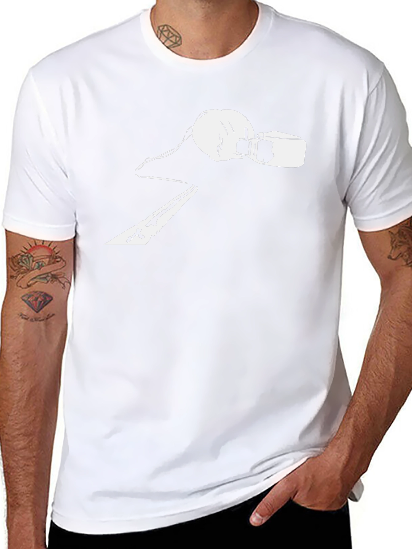 Retro Music T-Shirt - DJ Headphones & Cassette Design