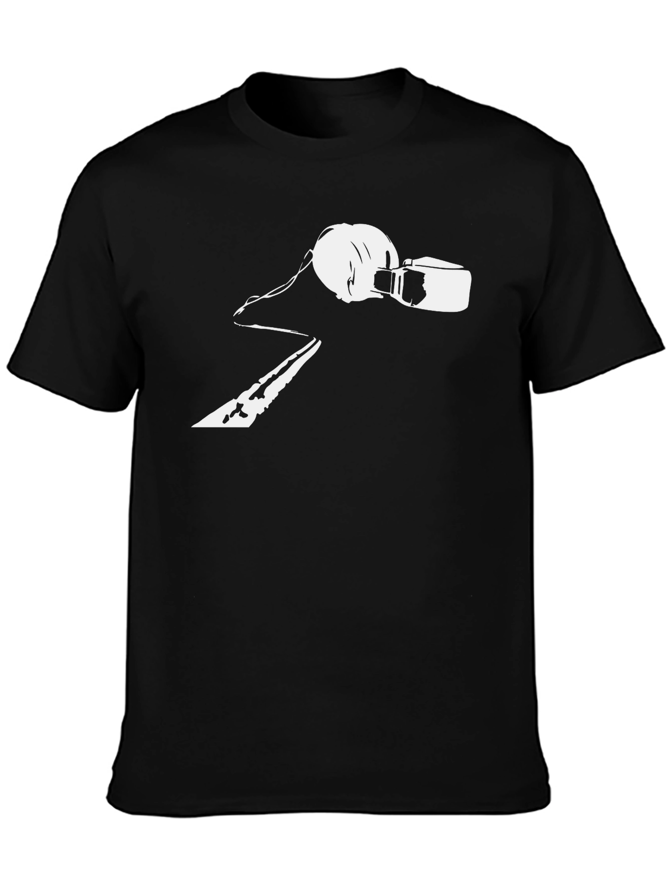 Retro Music T-Shirt - DJ Headphones & Cassette Design