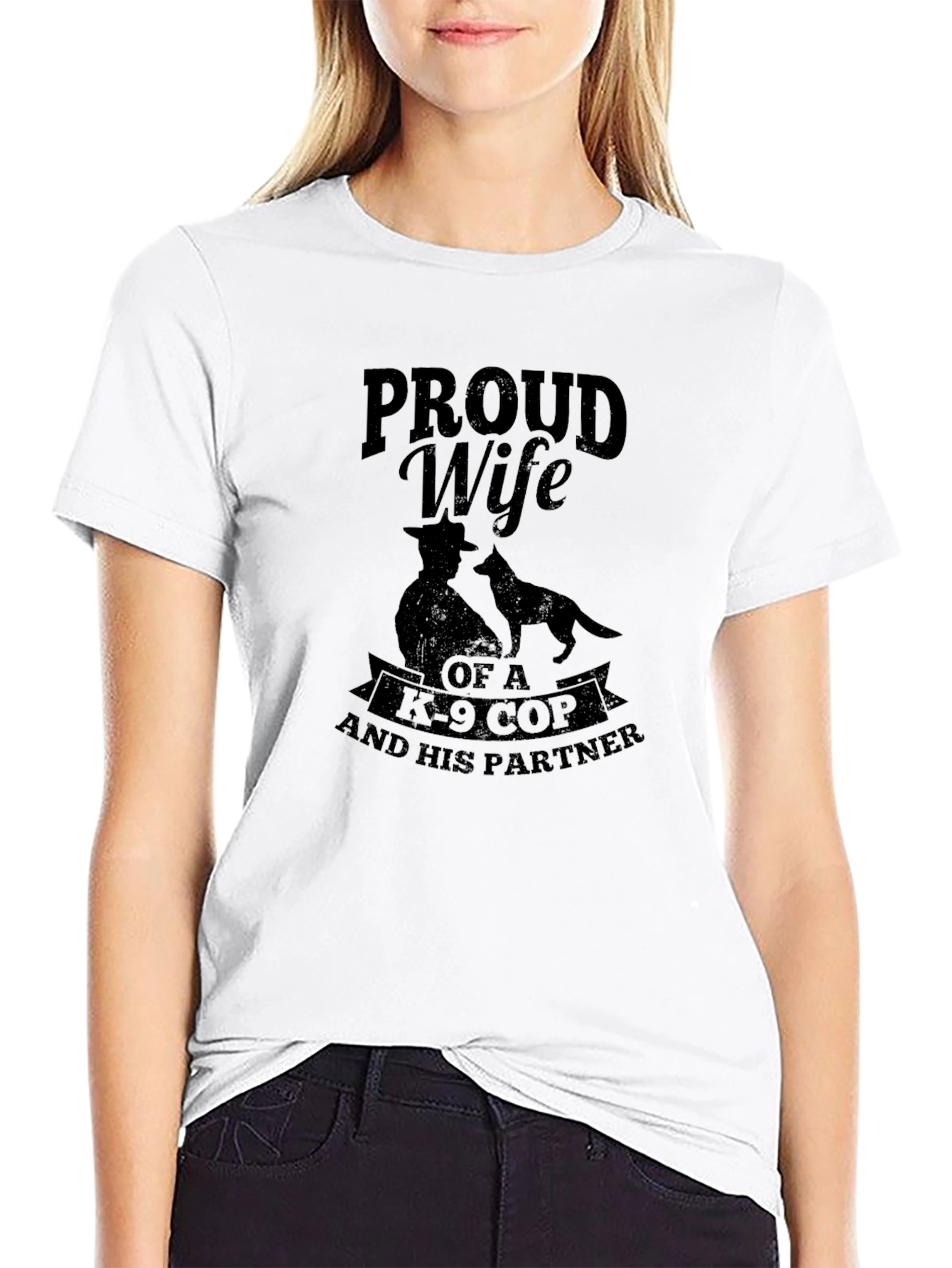 Proud Wife of a K-9 Cop Graphic T-Shirt