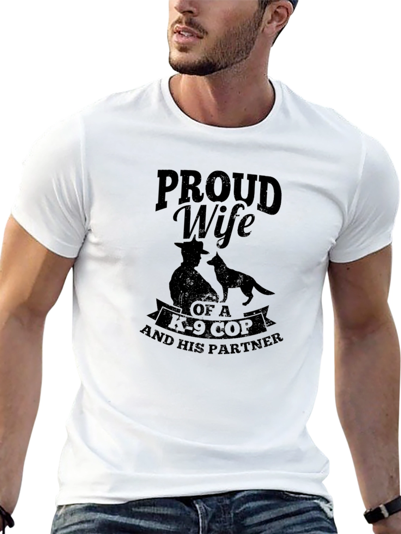 Proud Wife of a K-9 Cop Graphic T-Shirt