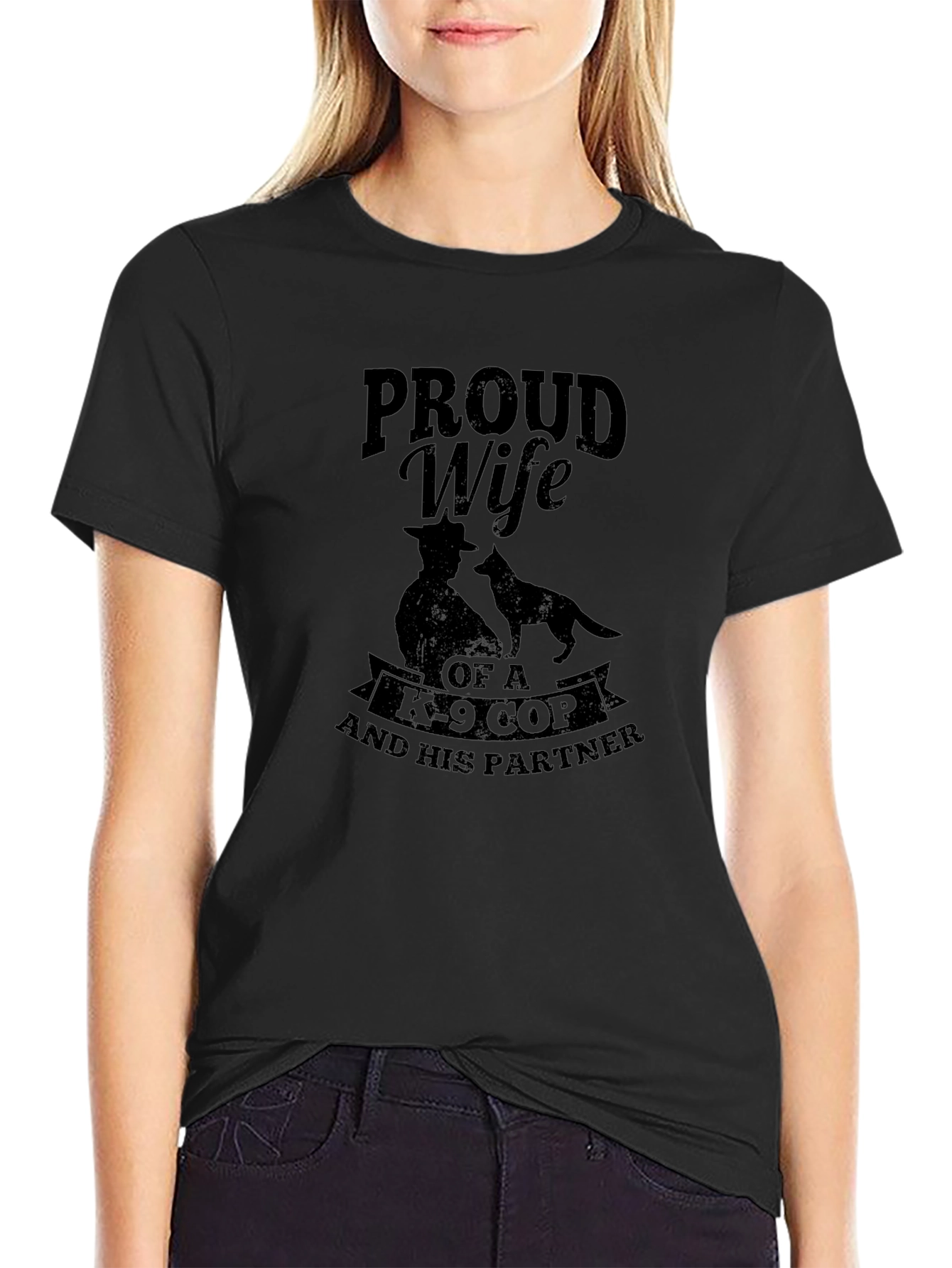 Proud Wife of a K-9 Cop Graphic T-Shirt