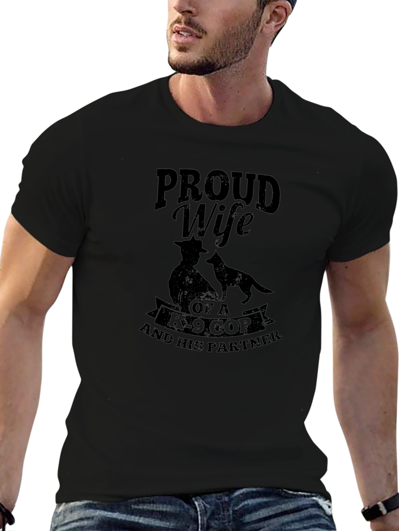 Proud Wife of a K-9 Cop Graphic T-Shirt