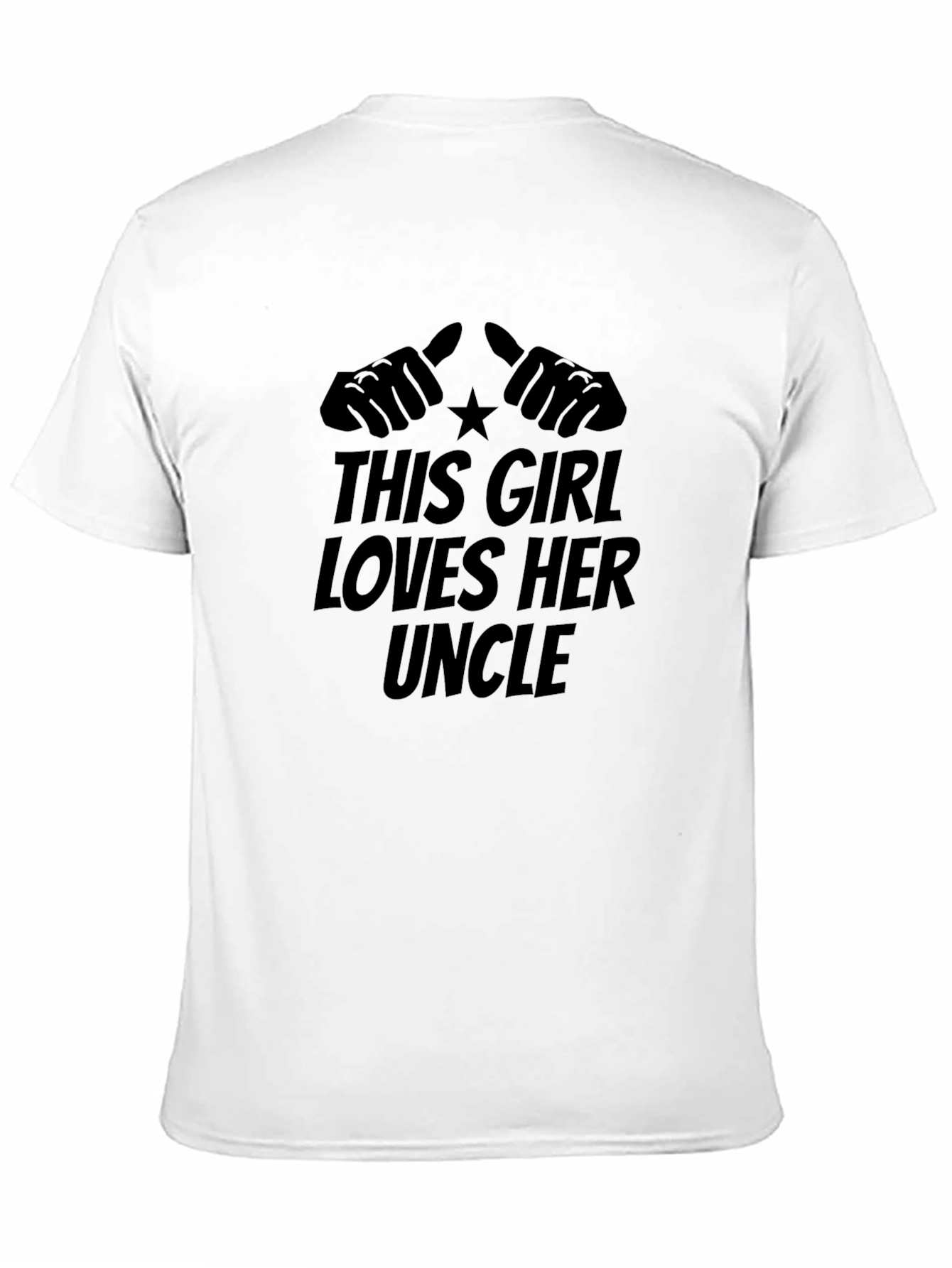 This Girl Loves Her Uncle Black Graphic T-Shirt