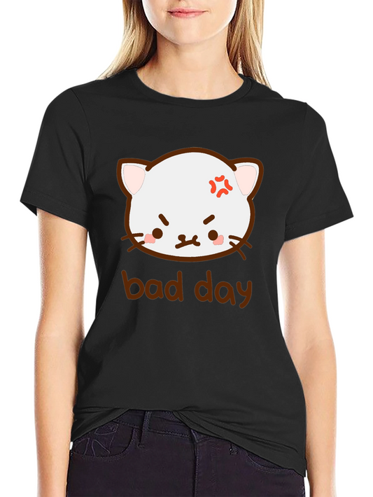 Funny Angry Cat Bad Day T-Shirt