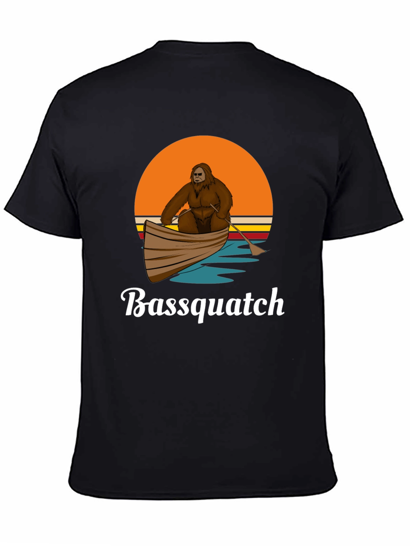 Bassquatch T-Shirt - Bigfoot in Boat
