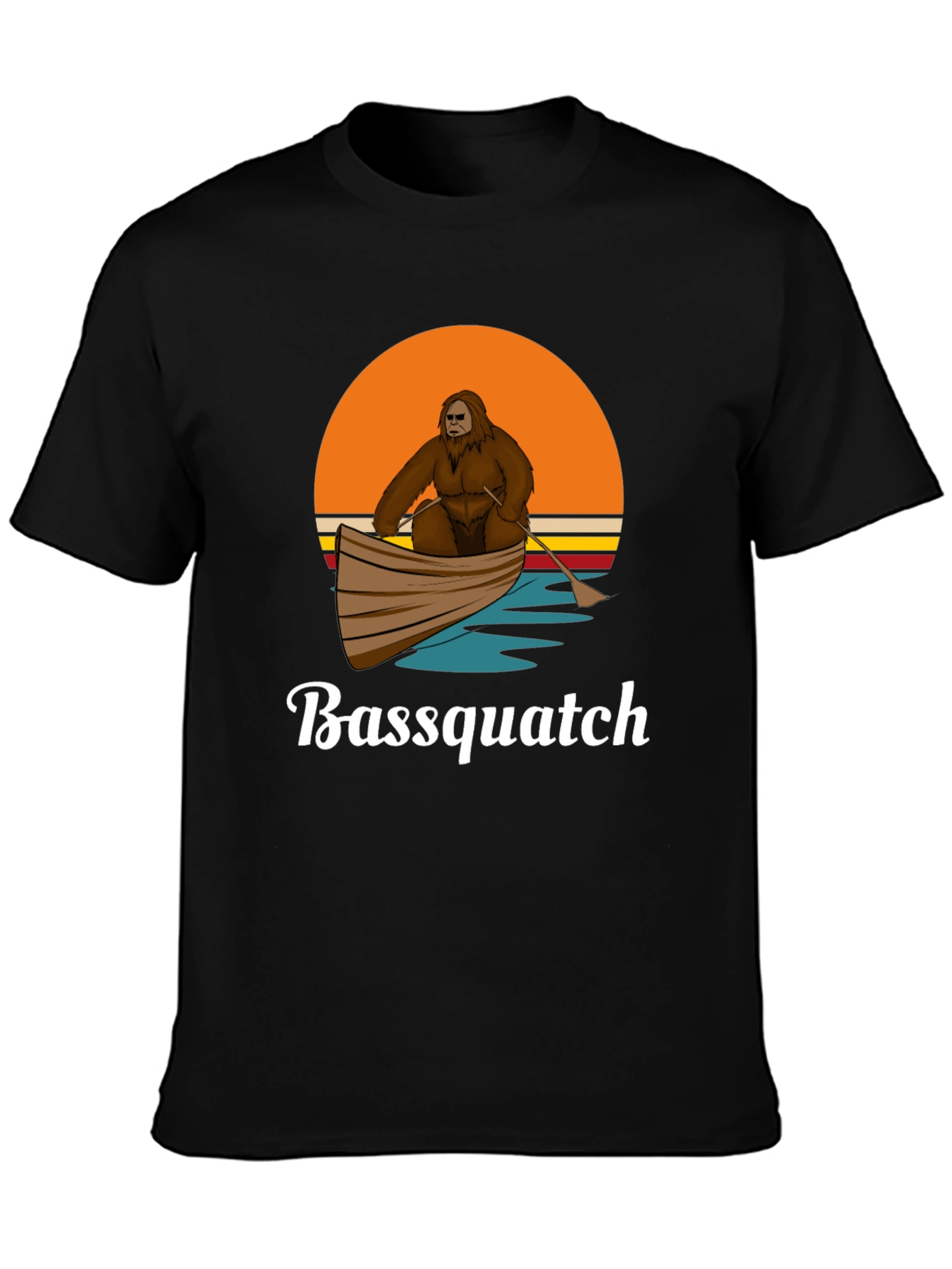 Bassquatch T-Shirt - Bigfoot in Boat