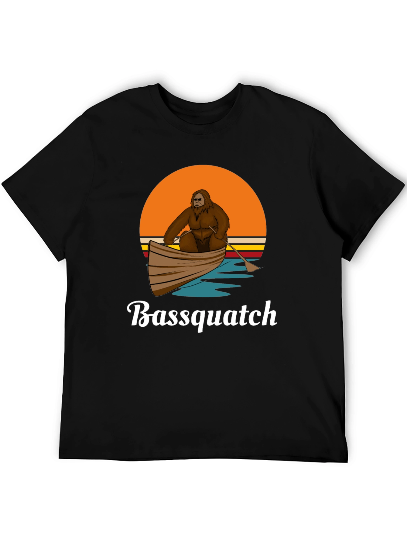 Bassquatch T-Shirt - Bigfoot in Boat