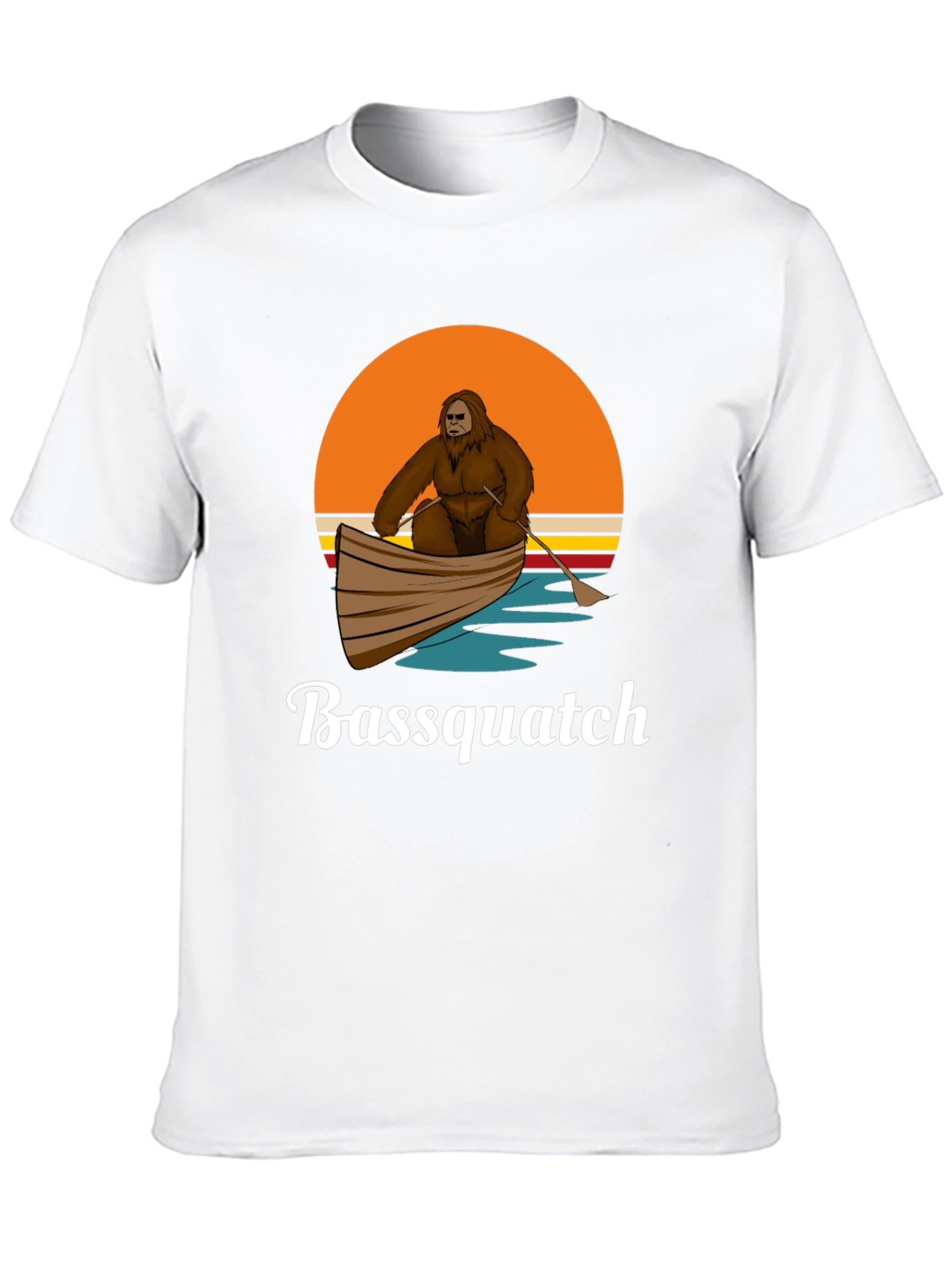 Bassquatch T-Shirt - Bigfoot in Boat