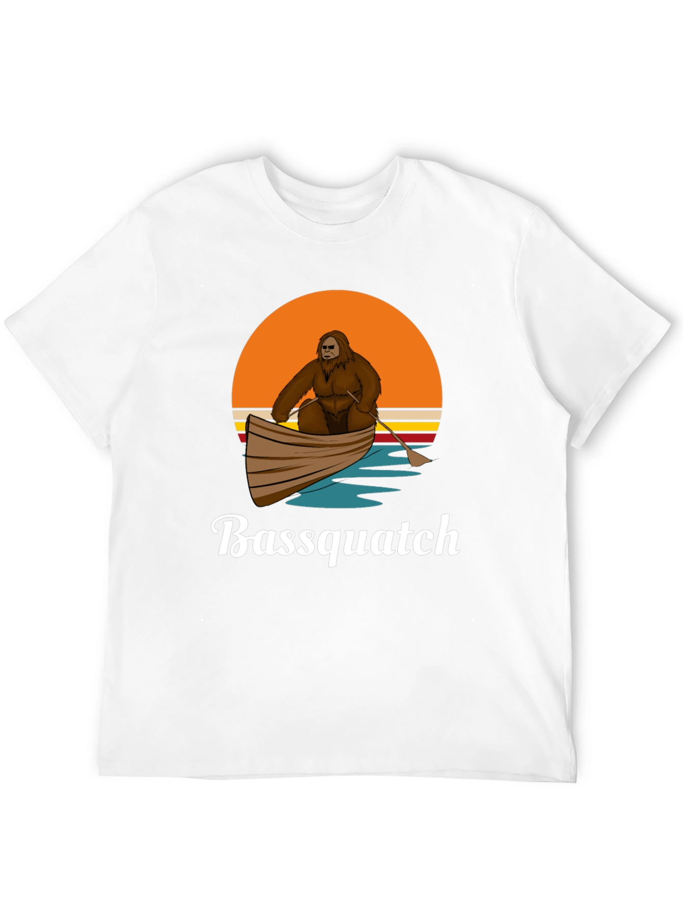 Bassquatch T-Shirt - Bigfoot in Boat