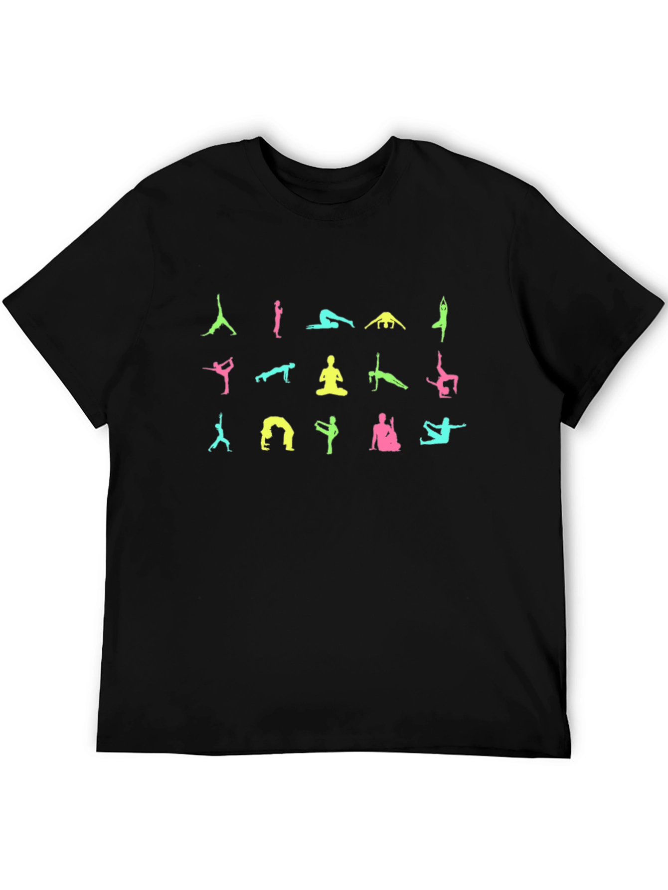 Yoga Pose Graphic Black T-Shirt