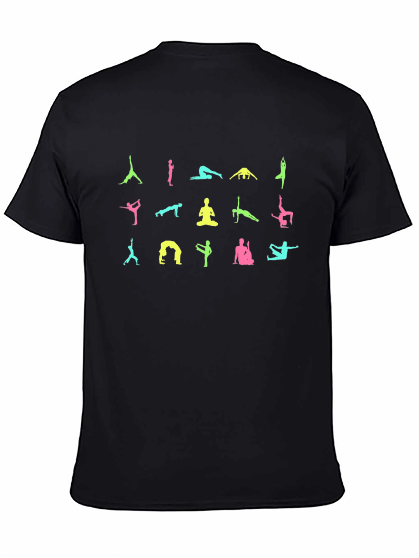 Yoga Pose Graphic Black T-Shirt