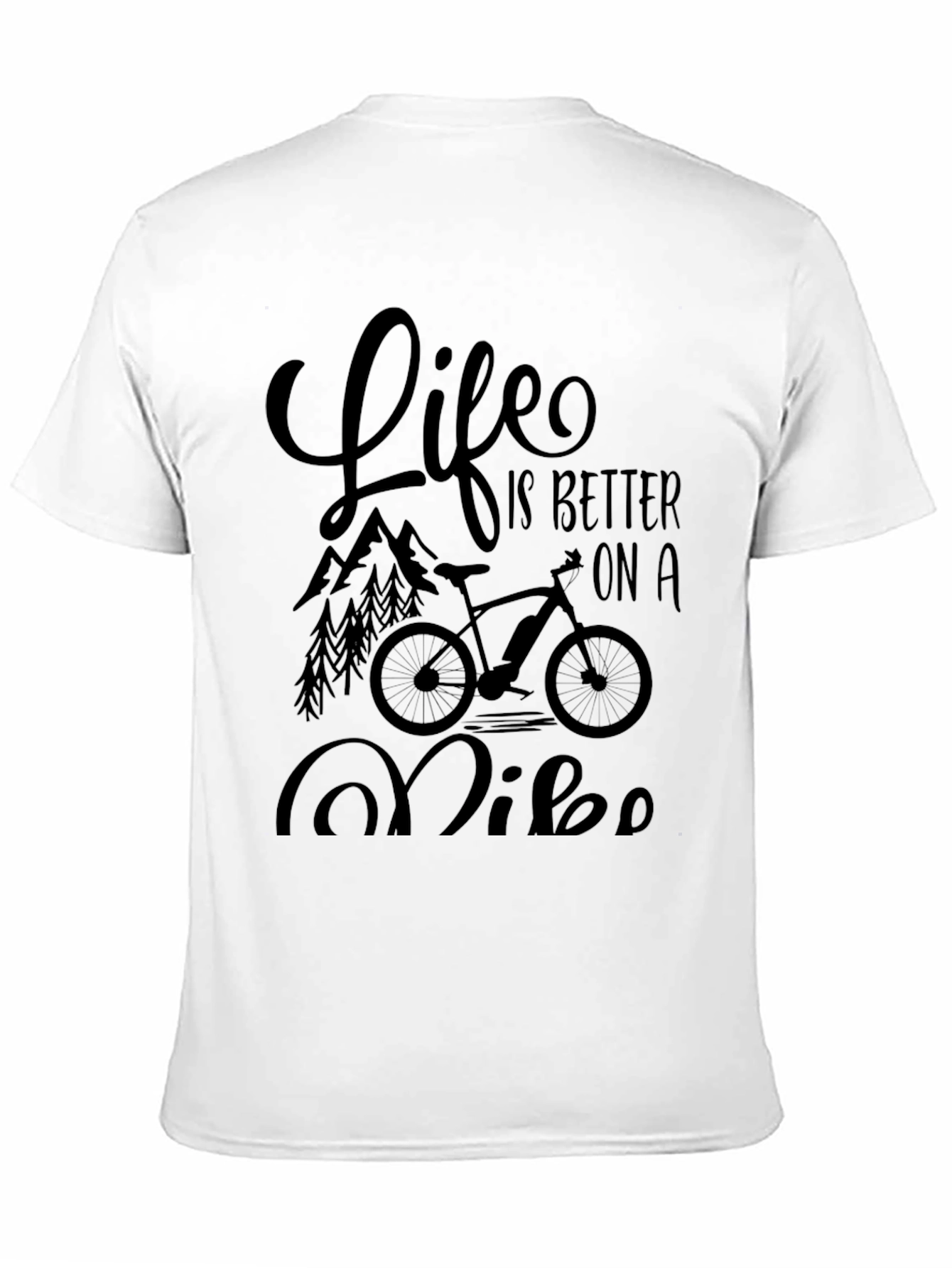 Life is Better on a Bike Black Graphic Tee