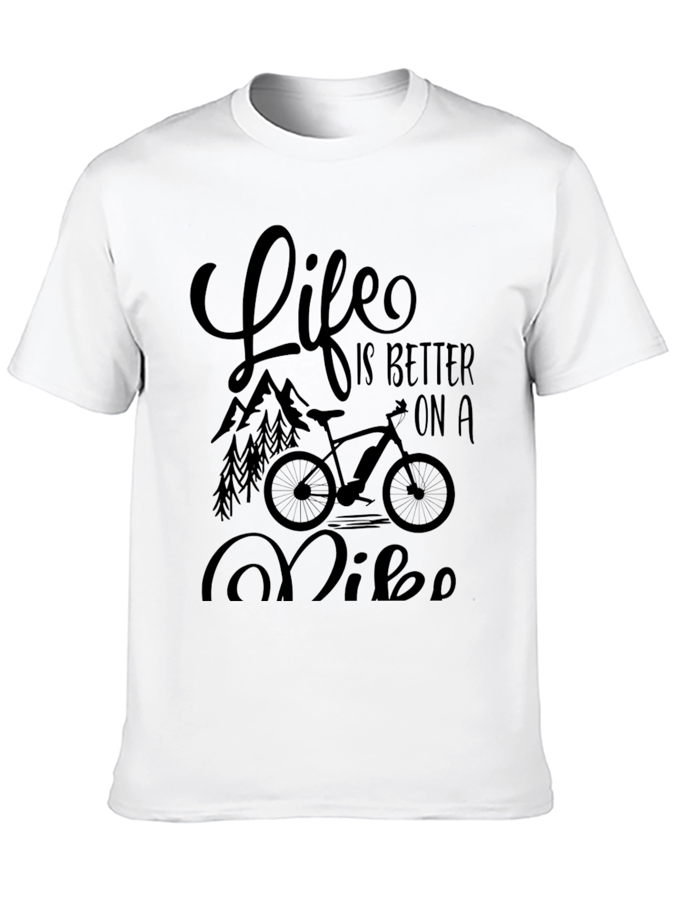 Life is Better on a Bike Black Graphic Tee